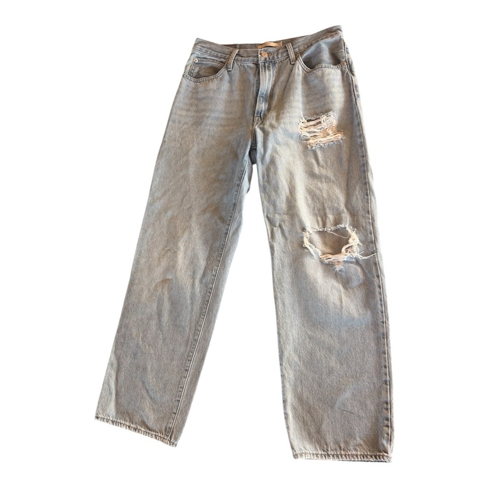 Levi’s ‘94 Baggy Light Blue Denim Distressed Ripped Straight Leg Jeans 31